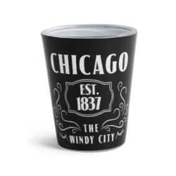 Chicago 1837 Black Shot Glass sold by I Love Chicago