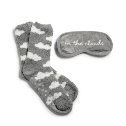 In The Clouds Sock and Sleep Mask Set sold by XpresSpa